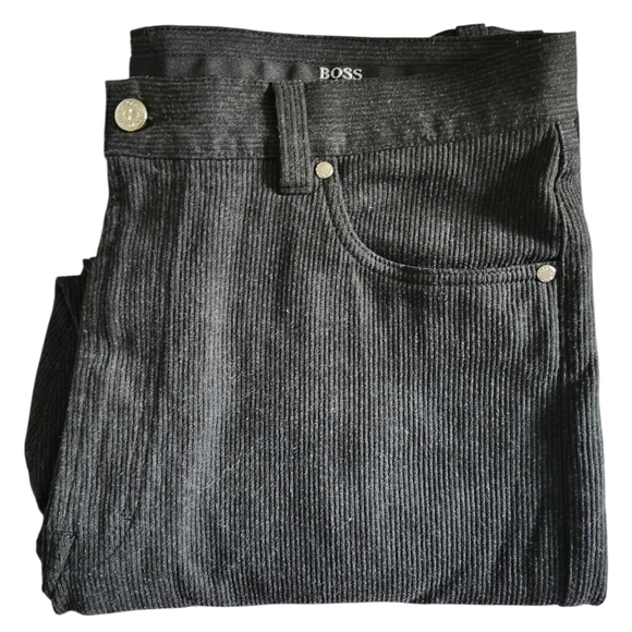 Hugo Boss Charcoal Corduroy Alabama Pants - Picture 3 of 7